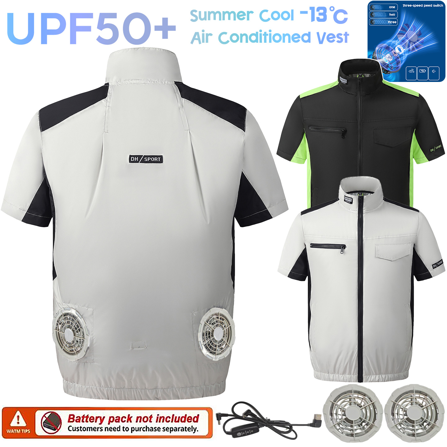 Fishing Vest Jacket - Fanlı Soğutma Yeleği Yaz Balıkçılık Serinletici