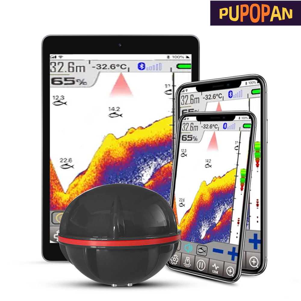 Fishing Equipment English - PuPoPan kablosuz Bluetooth akıllı Sonar balık