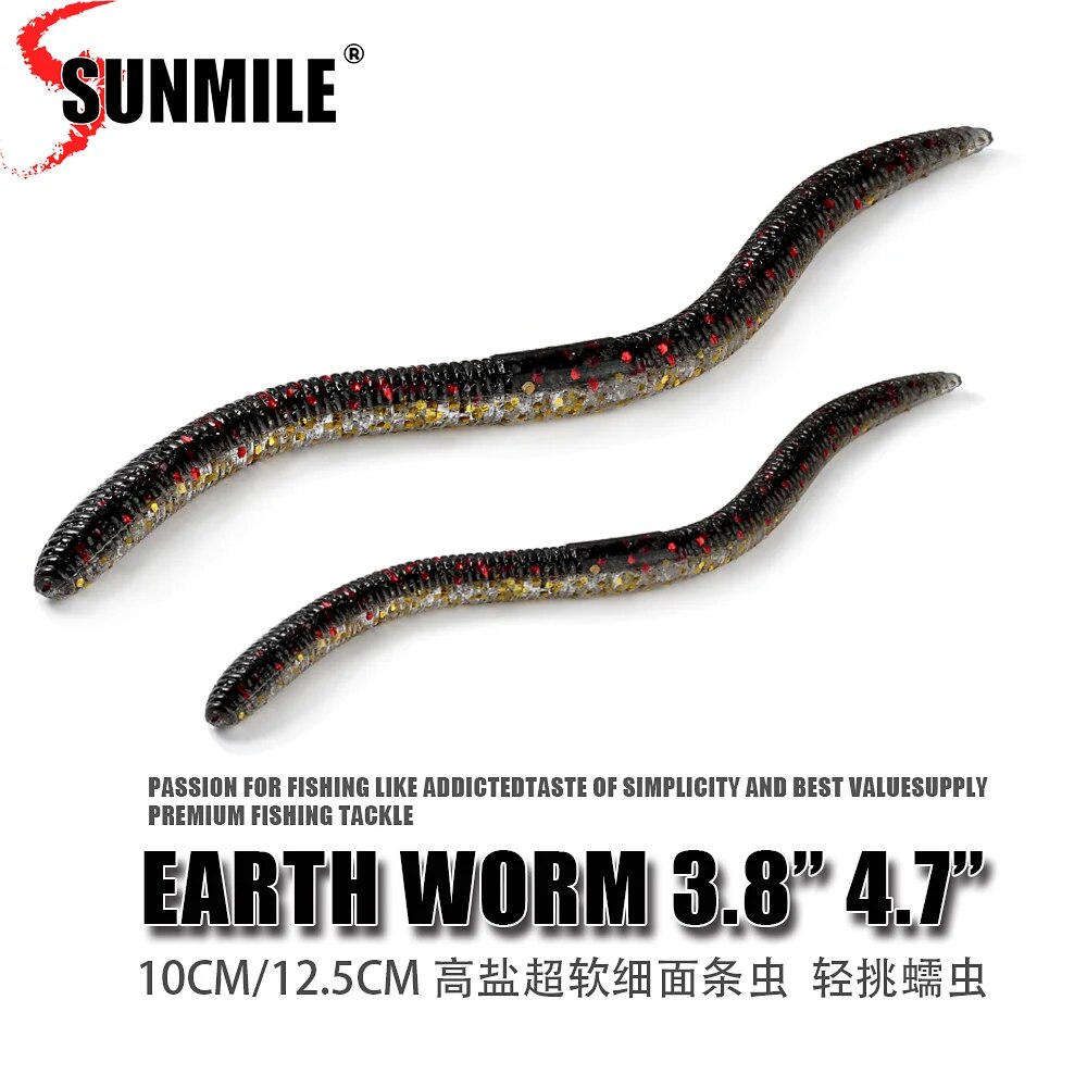 Soft Plastic Lure - SUNMILE Yumuşak Balıkçılık Lure10cm12.5cm Senko Solucan