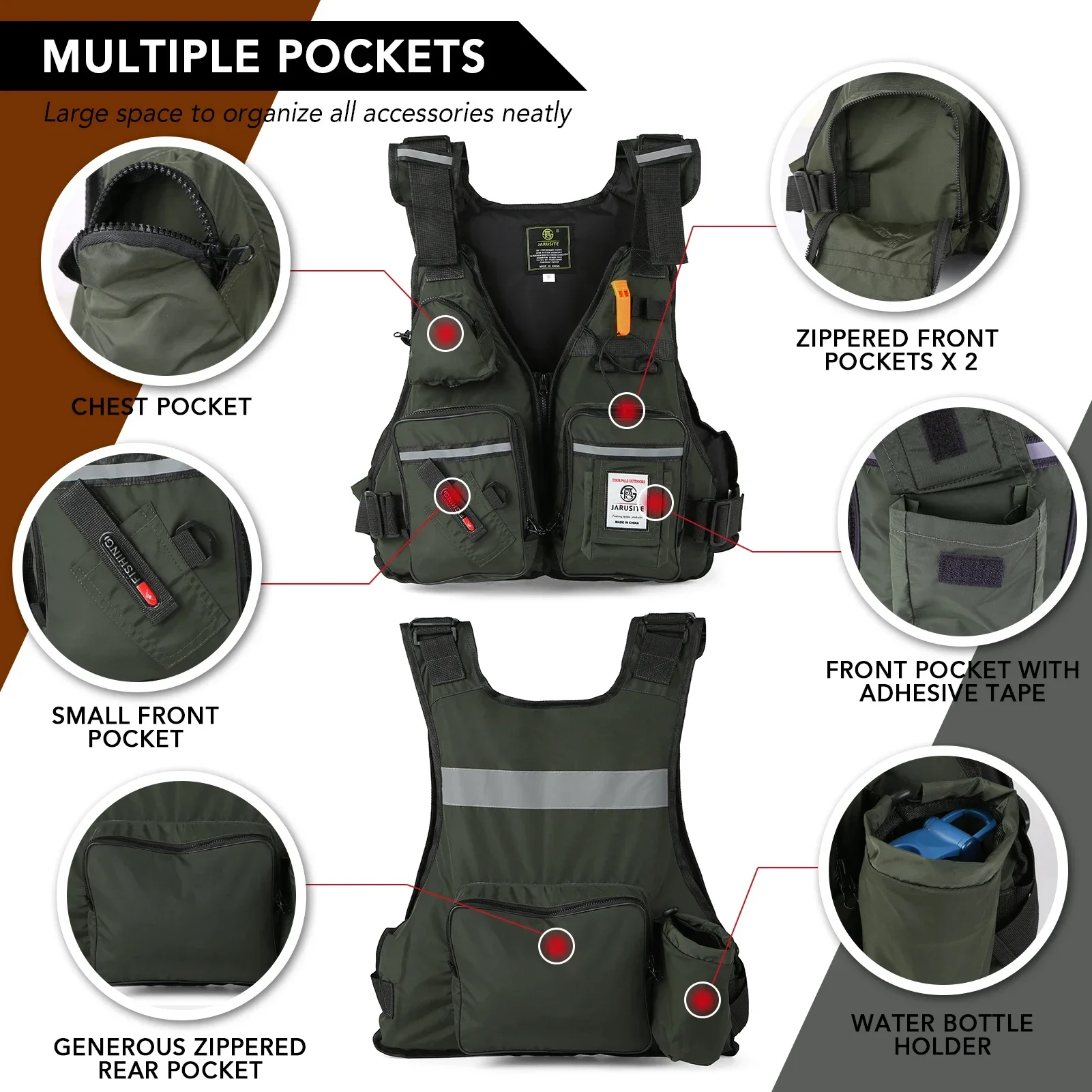Fishing Vest Jacket - 2026 Yetişkin Yeleği Balıkçılık Yeleği Çok