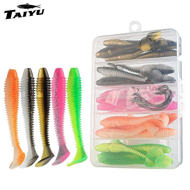 Soft Plastic Lure - TAIYU 25/35 adet/Set Yumuşak Balıkçılık Yemi