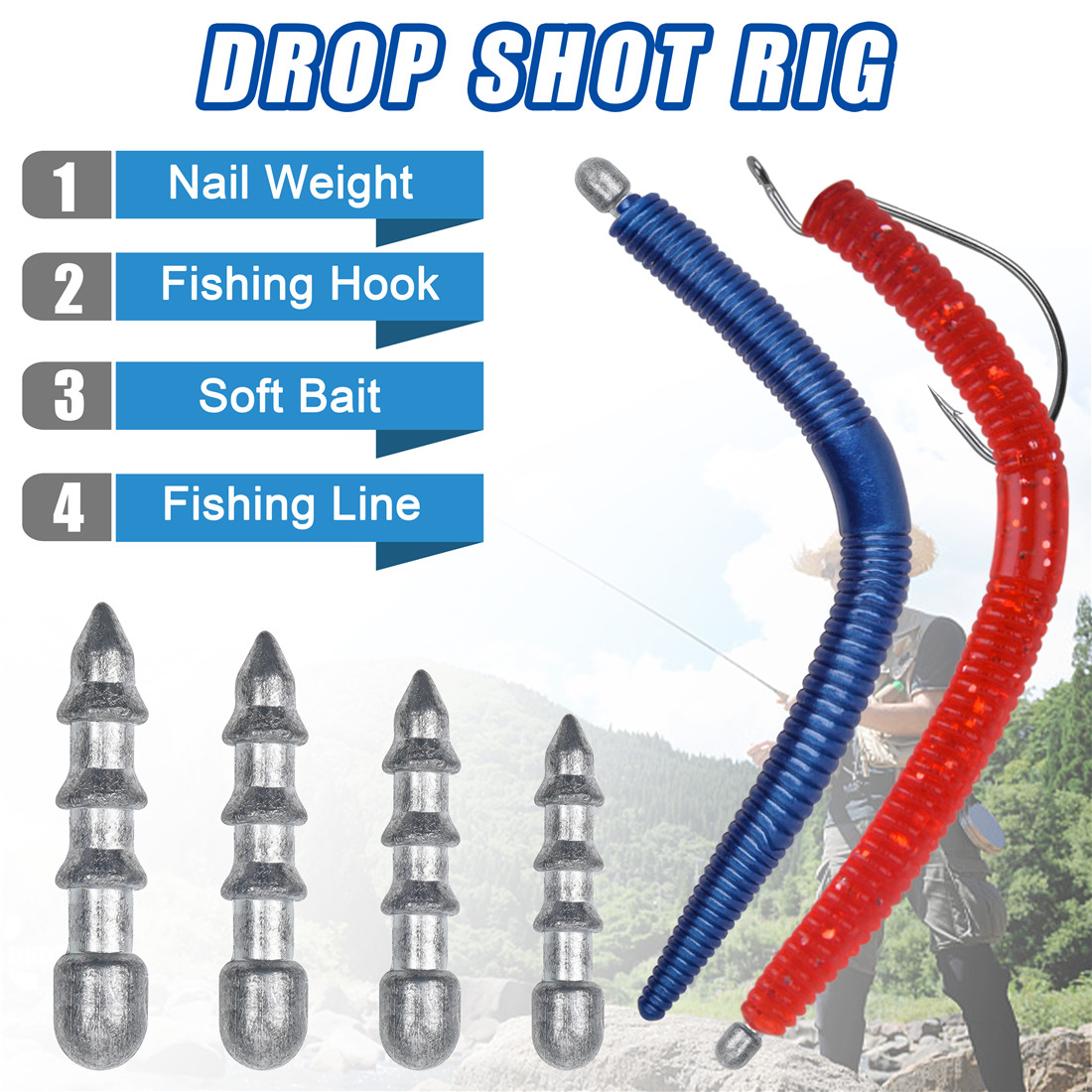 20 adet Tırnak ağırlıkları pla - Bass Fishing Lure incelemesi ve fiyatı
